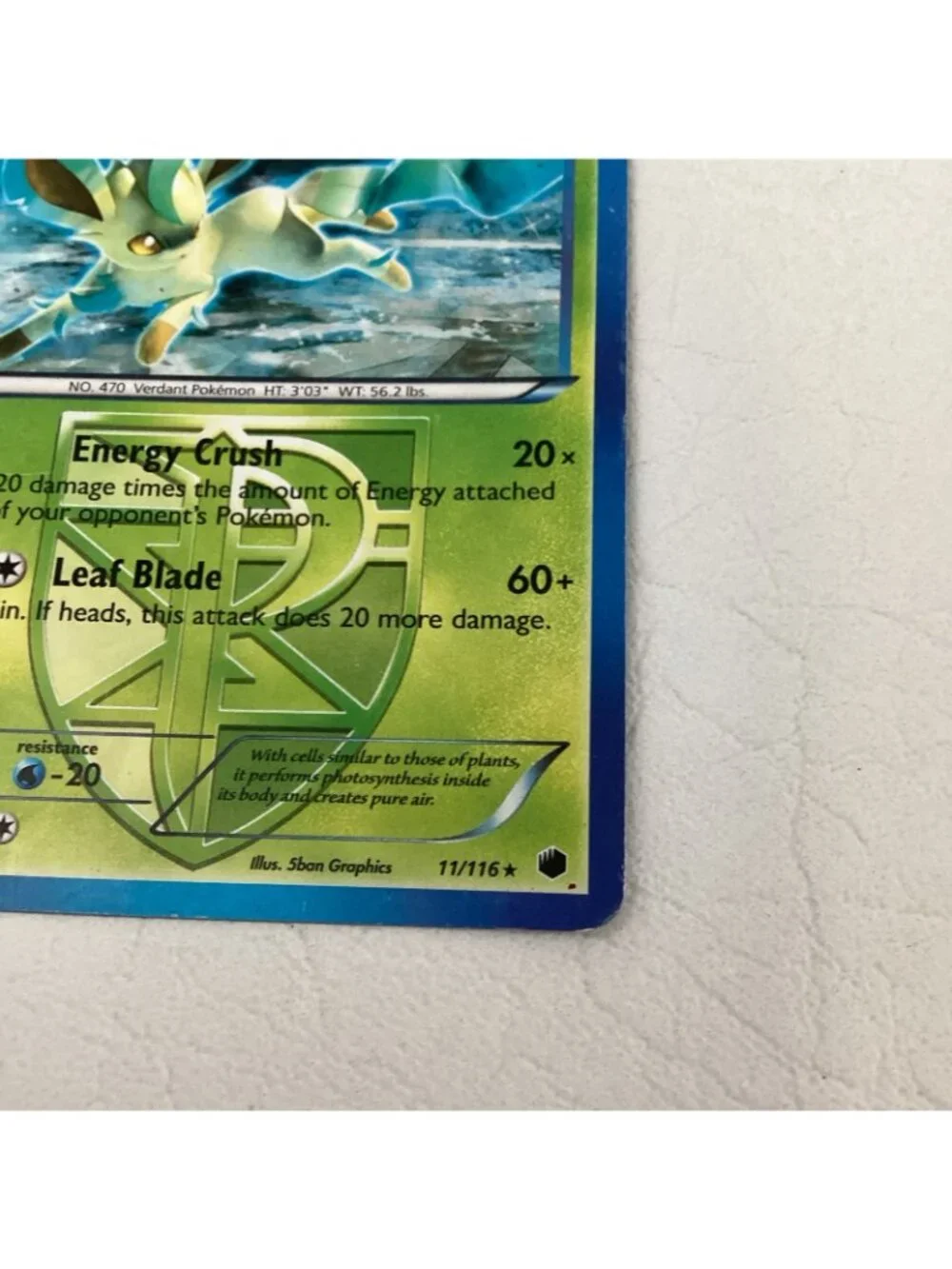 Leafeon Team Plasma Cracked Ice #11/116 Plasma Freeze Pokemon TCG Card 2013 VG